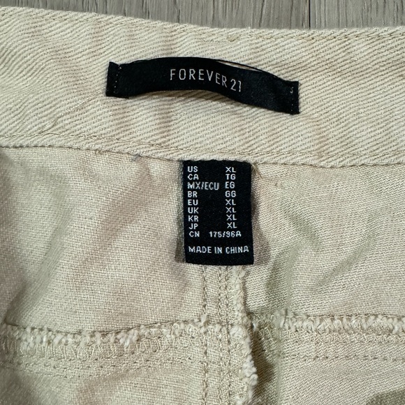 NWT Forever 21 Cream Twill High Rise Straight Leg Pants Size XL - Picture 7 of 9